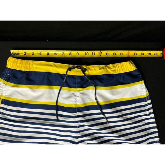 Hugo Boss Bannerfish Swim Shorts XXL Navy / White / Yellow Stripe Vacati… - Picture 5 of 9